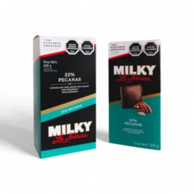 Tabl. Milky pecanas sin azúcar x 100 g x 6 pzas