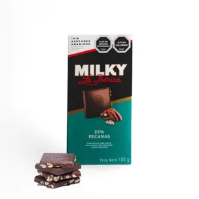 Tabl. Milky pecanas sin azúcar x 100 g