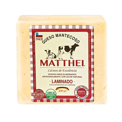 Queso Mantecoso Matthei Envasado Laminado 250 g