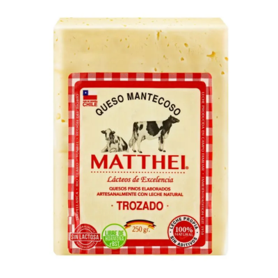 Queso Mantecoso Matthei Envasado Trozo 250 g